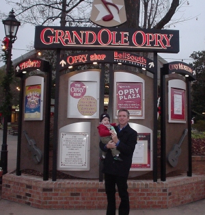 Nate and I standing in front of the Grand Ole Opry in Nashville.