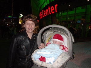 Laura and Nate at Staples Center for the Disney on Ice show.